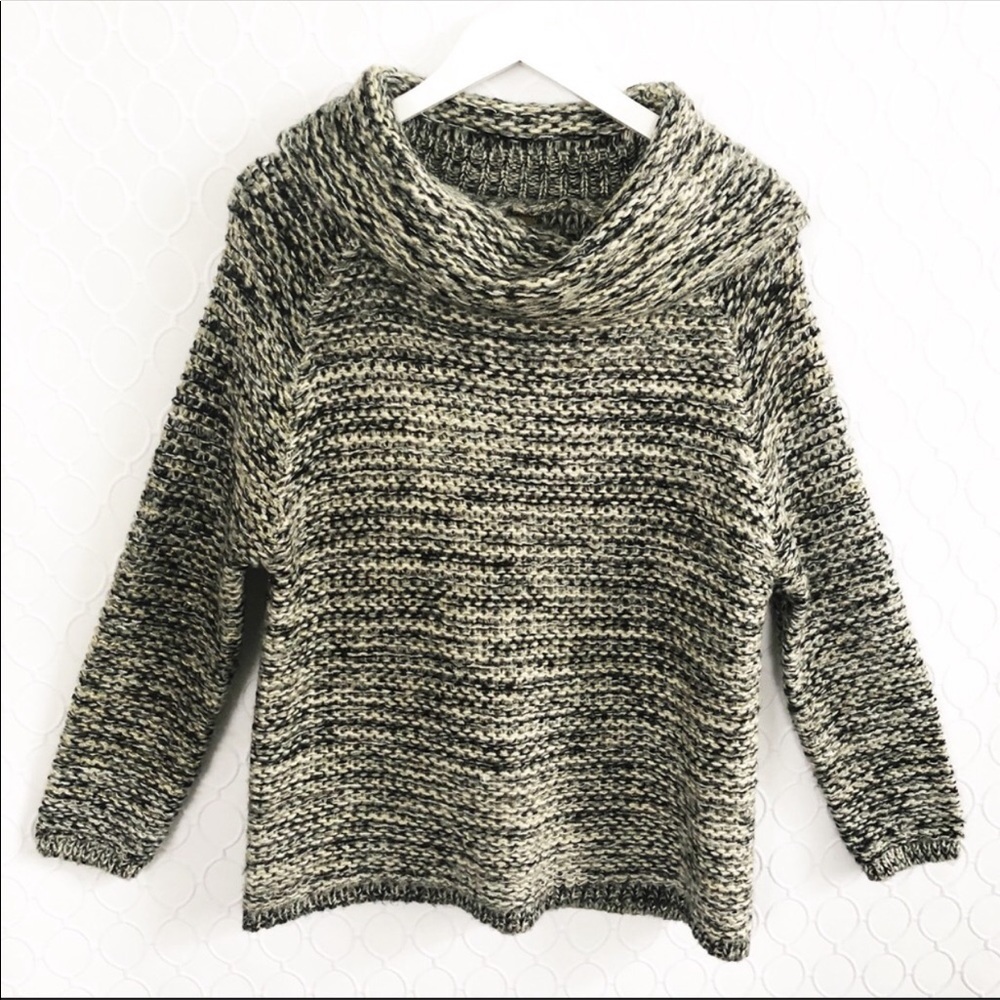 Beautiful anthro Katsumi gold gray cowl sweater L